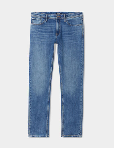 Jeans denim straight 5 poches denim double stone homme