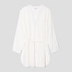 Blouse droite ceinturée lin majoritaire blanc femme grande taille