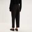 Pantalon barrel taille haute 7/8&egrave;me noir femme