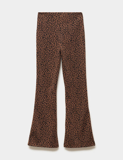 Pantalon bootcut stretch marron fille