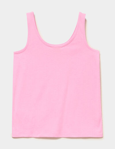 Ensemble pyjama short d&eacute;bardeur coton rose fille
