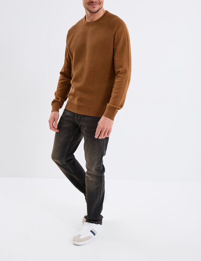 Jean stretch coupe regular denim noir homme
