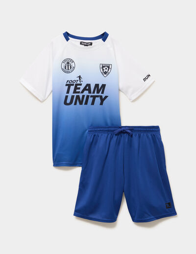 Ensemble de foot 2 pi&egrave;ces bleu electrique gar&ccedil;on