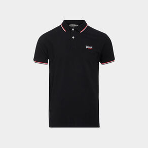 Polo avec broderie poitrine coton Creeks noir homme