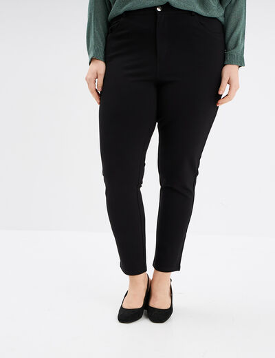 Pantalon skinny taille standard noir femme grande taille