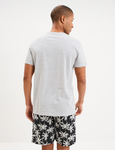 Ensemble pyjama short et t-shirt coton noir homme