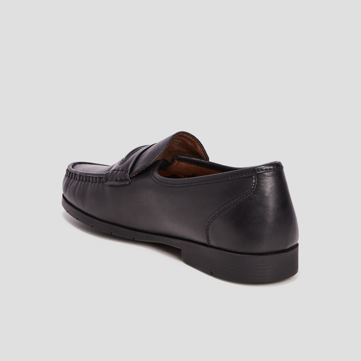 Mocassins en cuir noir homme