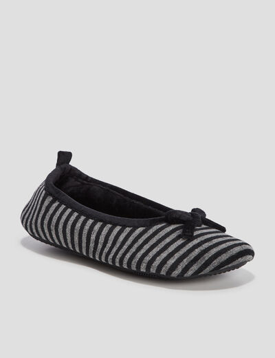 Chaussons ballerines noir femme