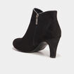 Bottines aspect daim &agrave; talons noir femme