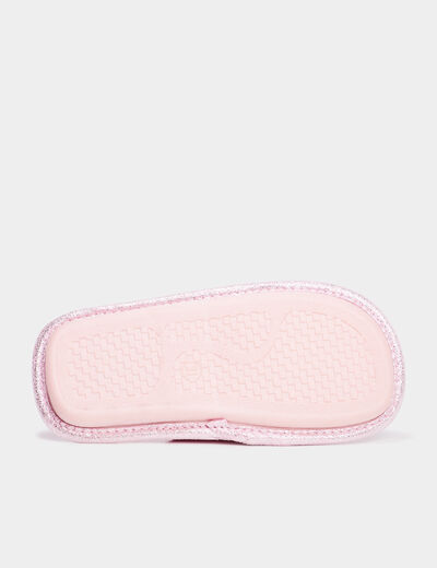 Chaussons mules Stitch rose fille
