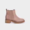 Boots chelsea talons 4 cm taupe femme
