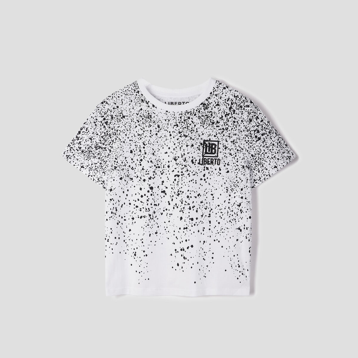 T-shirt manches courtes coton blanc gar&ccedil;on