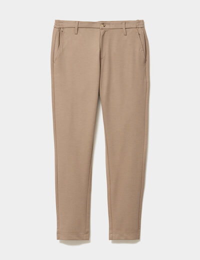 Pantalon chino slim taupe homme