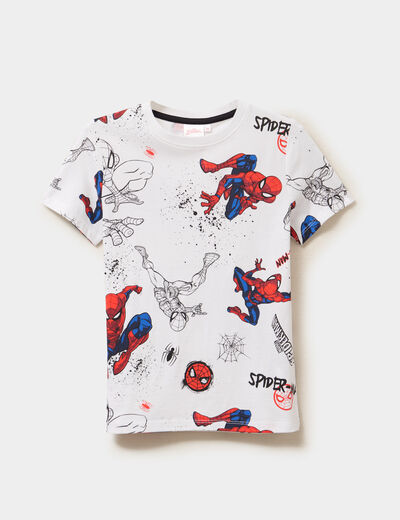 T-shirt manches courtes Spider-Man blanc garçon