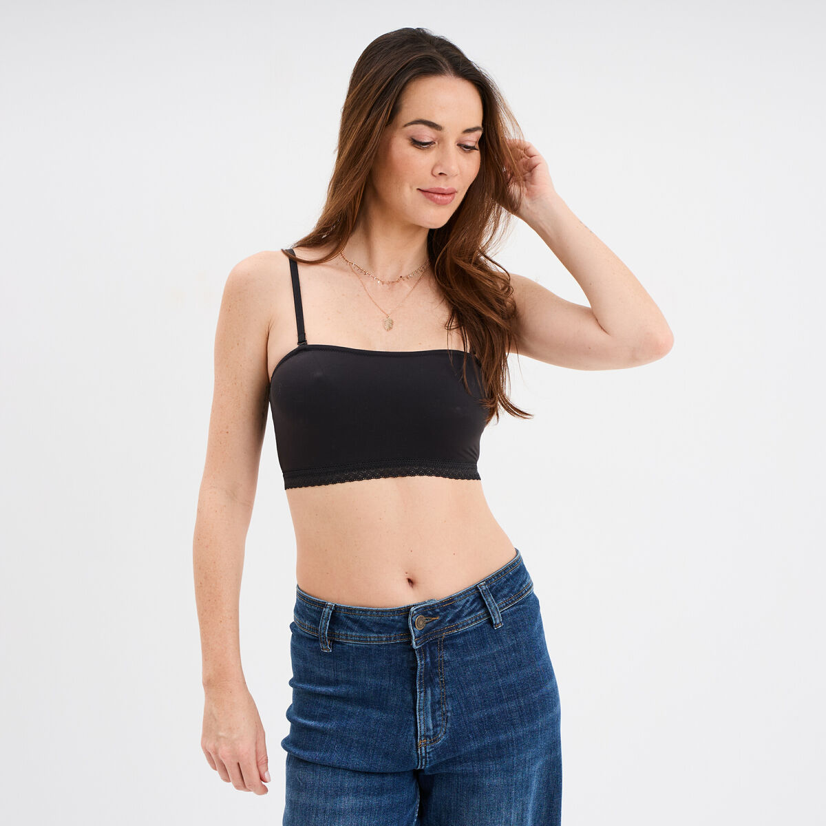 Boot Bra Soutien-gorge Bandeau Paddu00e9 Seamless Noir FEMME