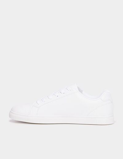 Baskets plates blanc homme