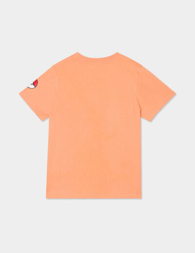 T-shirt coton manches courtes Pikachu orange foncé garçon