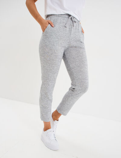 Pantalon jogging 7/8ème gris clair femme