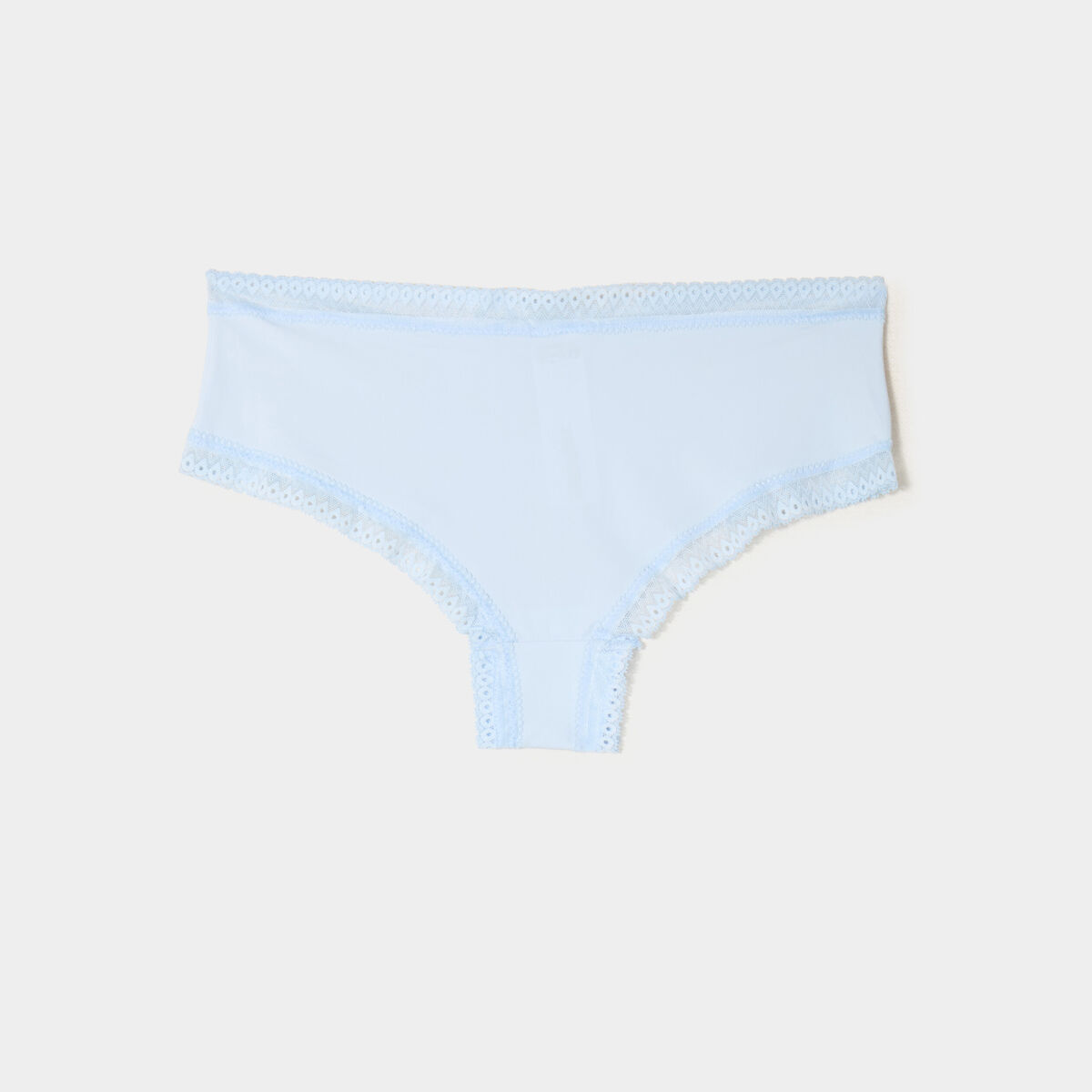 Lot 2 shortys bandes dentelle bleu ciel femme