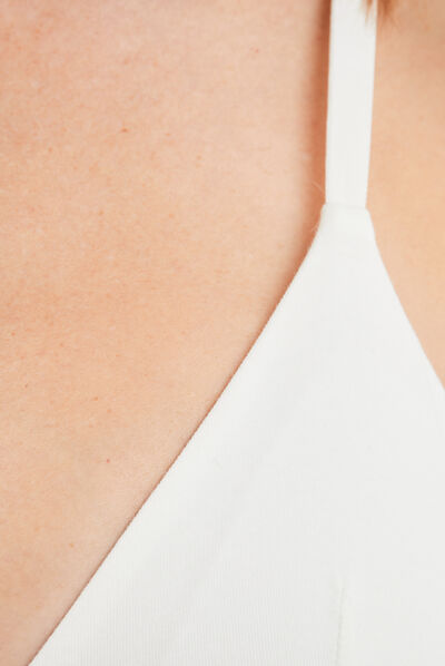Soutien-gorge triangle padded amovibles blanc femme