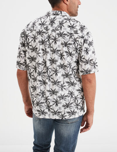 Chemise manches courtes blanc homme