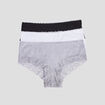 Lot 3 shortys noir femme grande taille