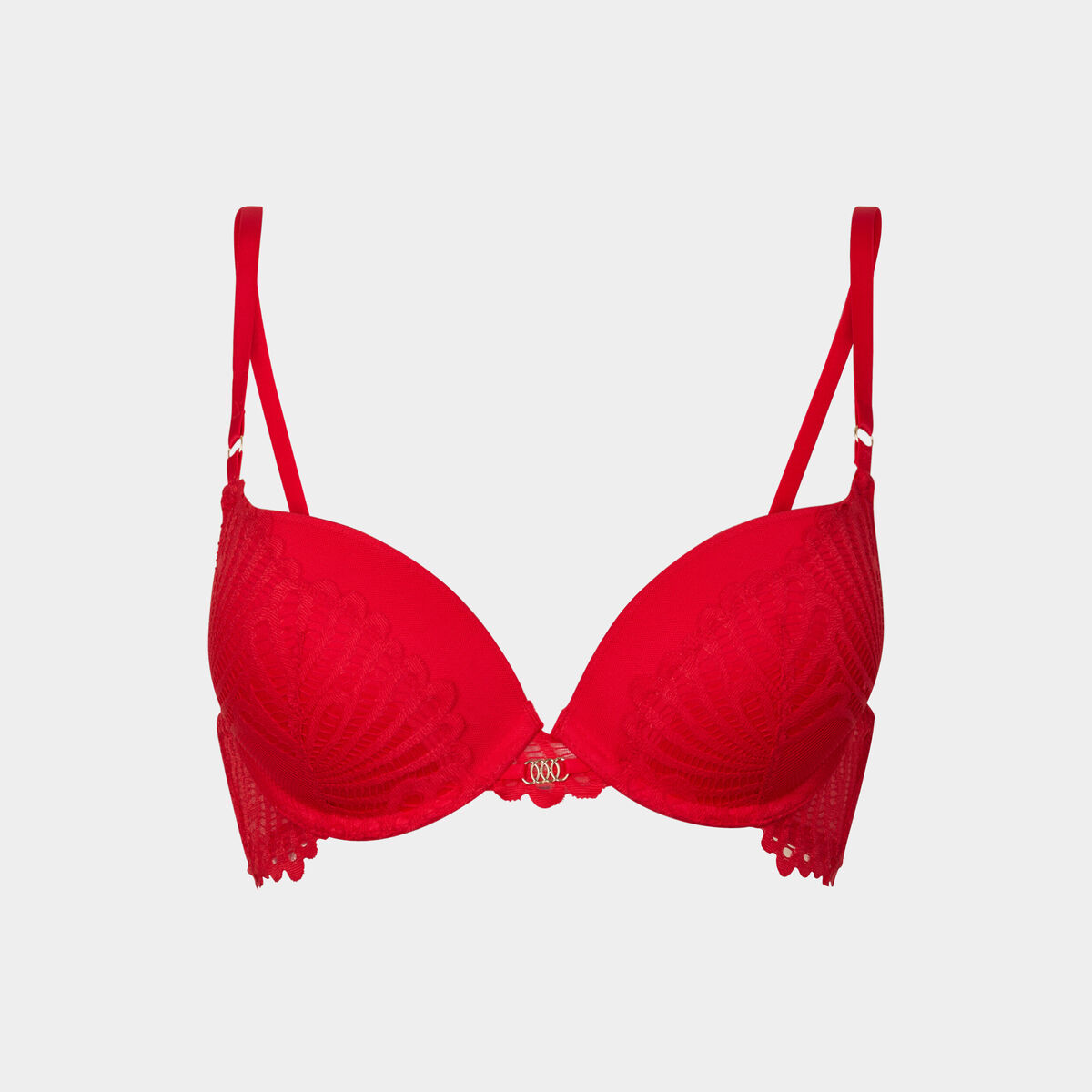Soutien-gorge embo&icirc;tant dentelle rouge femme