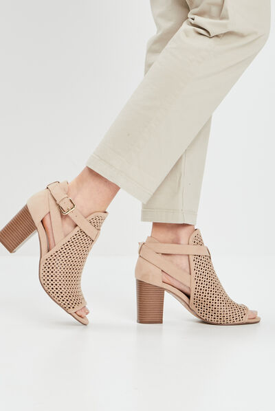 Sandales à talons sable femme
