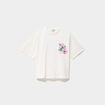 T-shirt oversize manches courtes coton ivoire fille