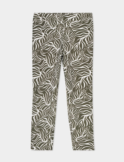 Pantalon fluide taille élastiquée vert kaki femme grande taille