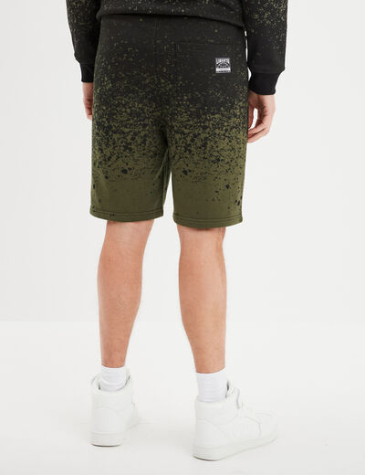 Short jogging droit à coulisse vert kaki homme