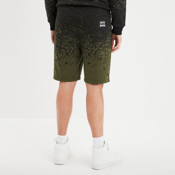 Short jogging droit à coulisse vert kaki homme
