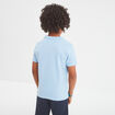 Polo manches courtes &agrave; d&eacute;tail brod&eacute; bleu pastel gar&ccedil;on