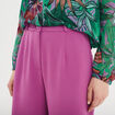 Pantalon large en crêpe violet femme