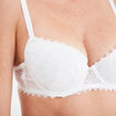 Soutien-gorge corbeille paddé dentelle blanc femme