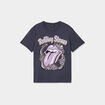 T-shirt manches courtes Rolling Stones gris foncé femme