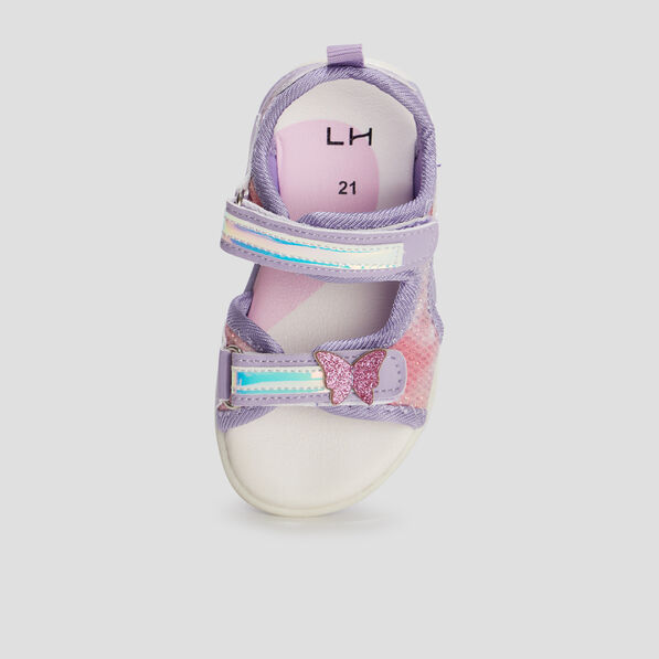 Sandales à scratchs multicolore bébé fille