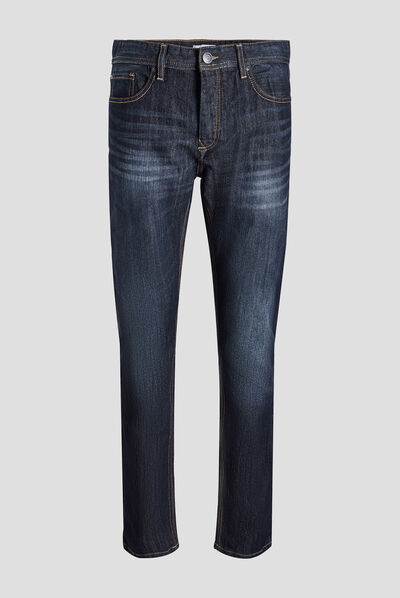 Jeans straight effet délavé denim stone homme