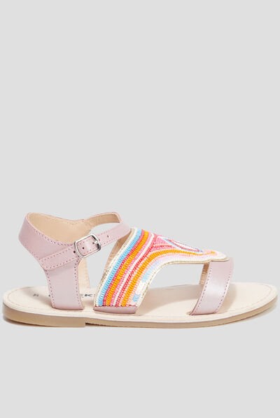 Sandales avec perles Creeks rose fille