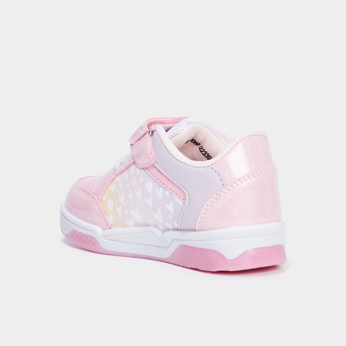 Tennis basses lumineuses paillet&eacute;es Gaby rose fille
