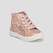 Baskets montantes zippées Creeks rose bébé fille