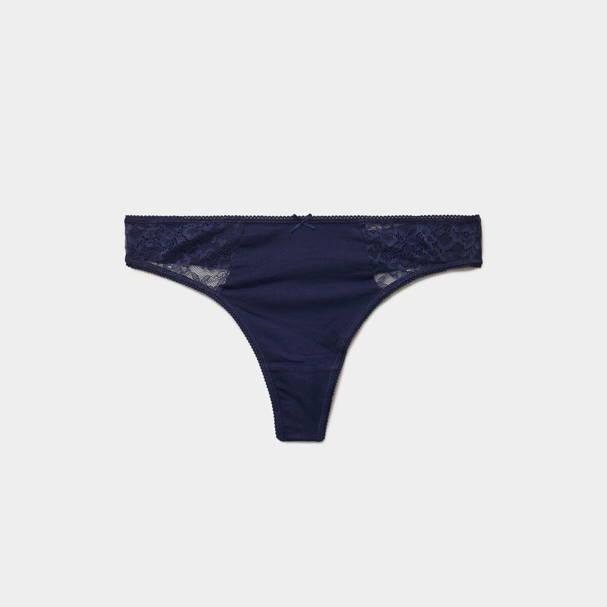 String coton majoritaire bleu marine femme