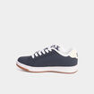 Tennis basses &agrave; lacets en cuir bleu marine gar&ccedil;on