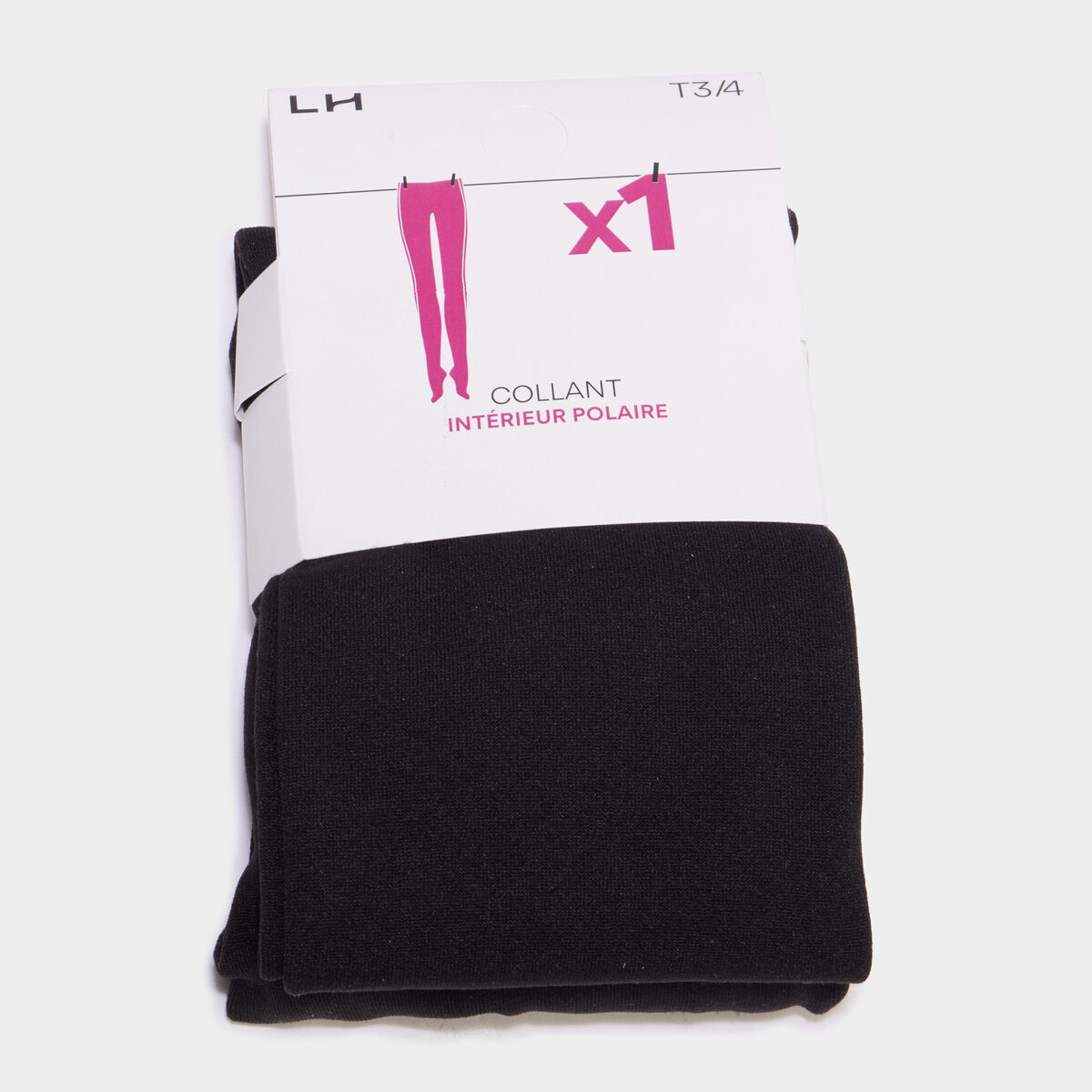Collants int&eacute;rieur polaire noir femme