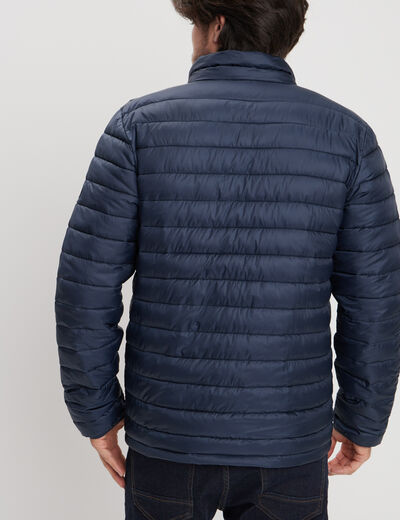 Doudoune droite légère col montant bleu marine homme