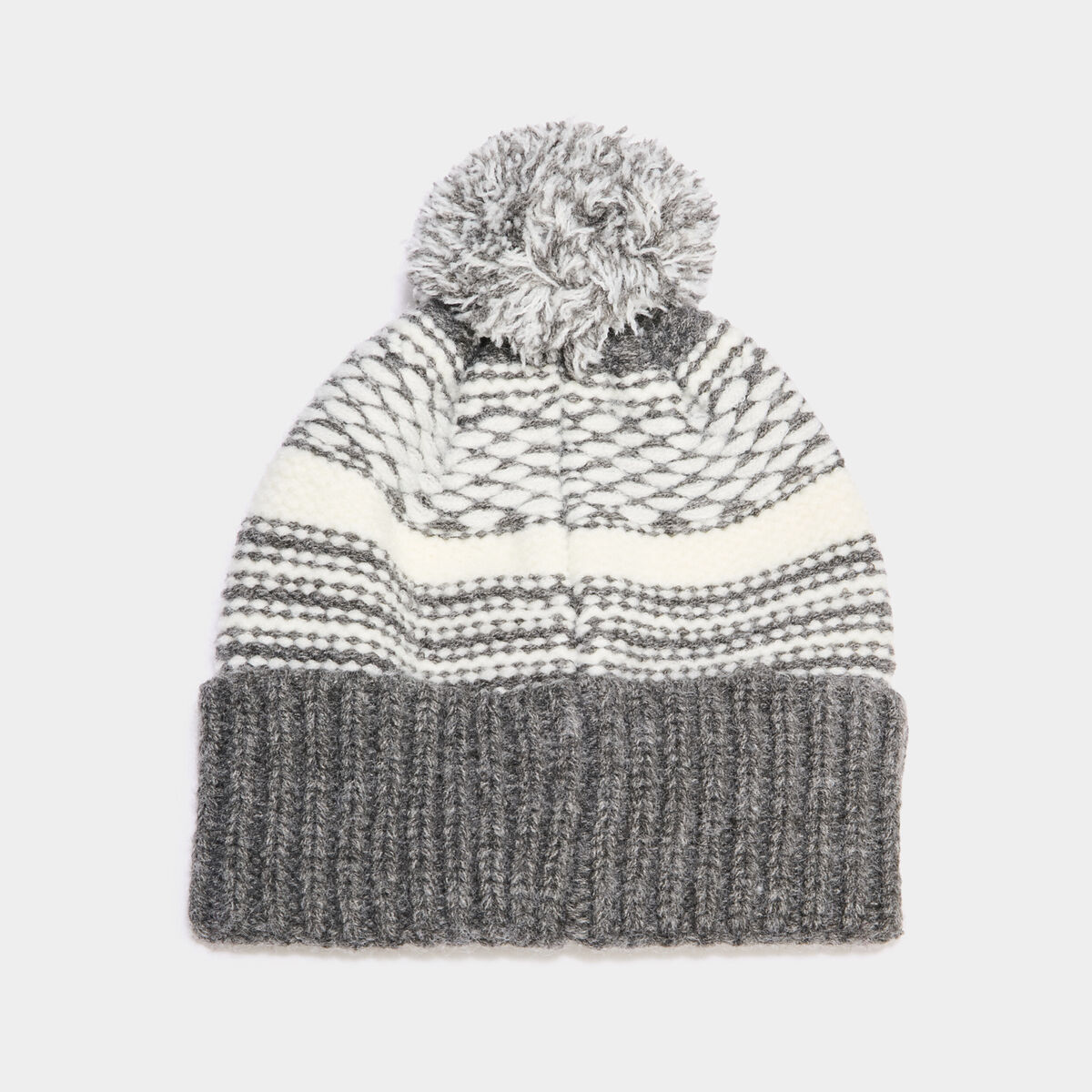 Bonnet &agrave; pompon gris gar&ccedil;on