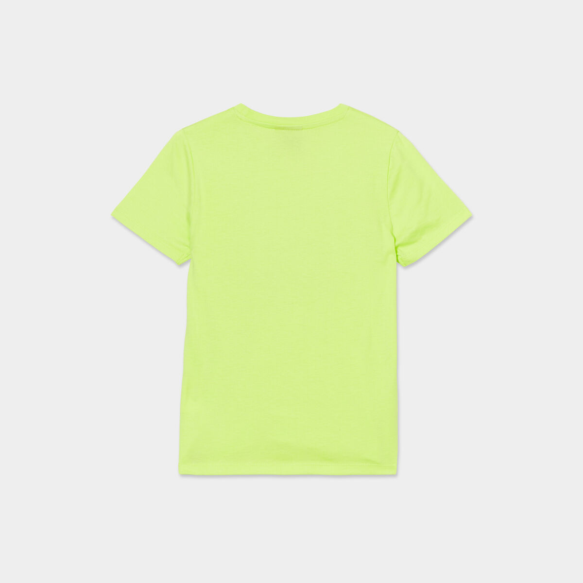 T-shirt manches courtes coton Among Us vert fluo garçon