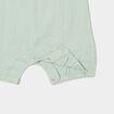Combinaison bretelles fines gaze coton vert pastel bébé fille