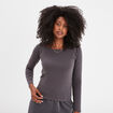 T-shirt encolure bateau Liberto gris foncé femme
