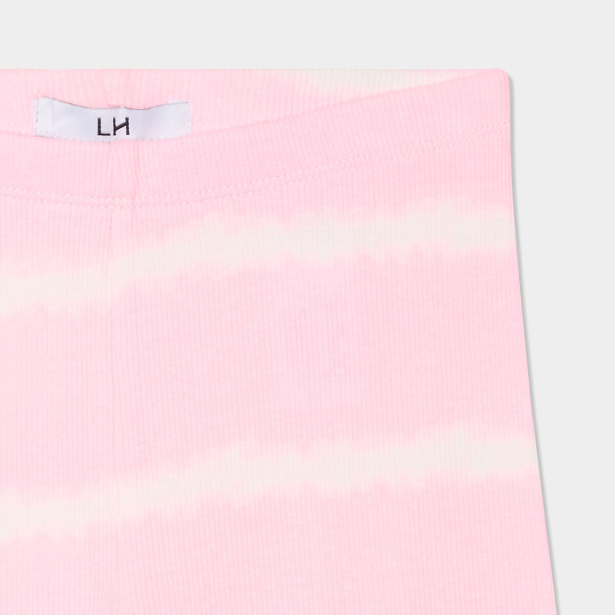 Legging cycliste côtelé coton rose fluo fille
